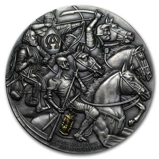 2019 Four Horsemen Of The Apocalypse 3oz Silver Coin