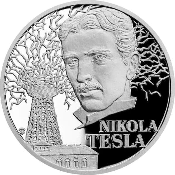 2020 $1 Nikola Tesla Geniuses of the 19th Century 1oz Silver Proof Coin