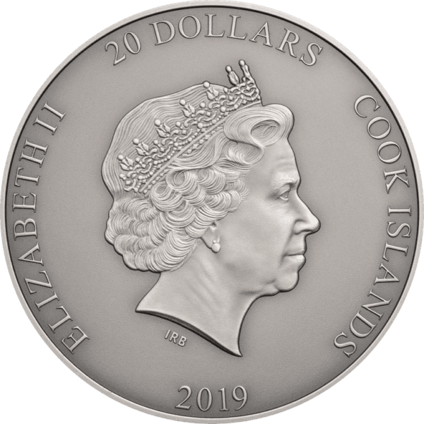 2019 $20 Poseidon God Of The Sea 3oz Silver Coin - Image 2