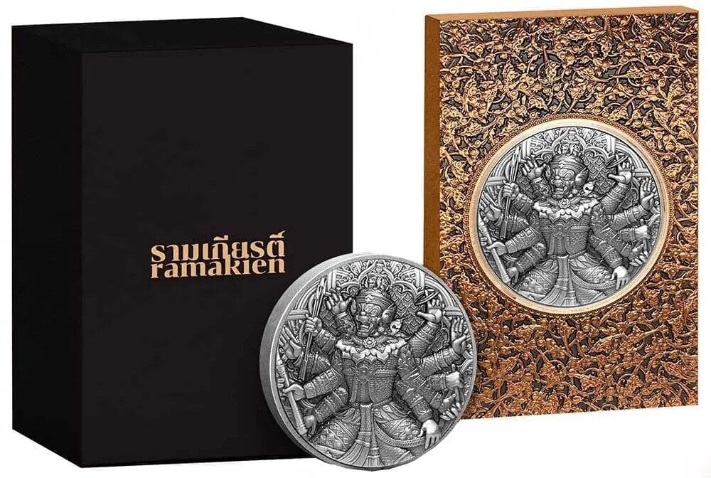 2020 Tossakan Ravana Ramakien 2oz Silver 11.5oz Copper Bimetal Coin