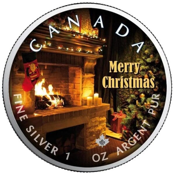 2020 $5 Merry Christmas Maple Leaf 1oz Silver Coin