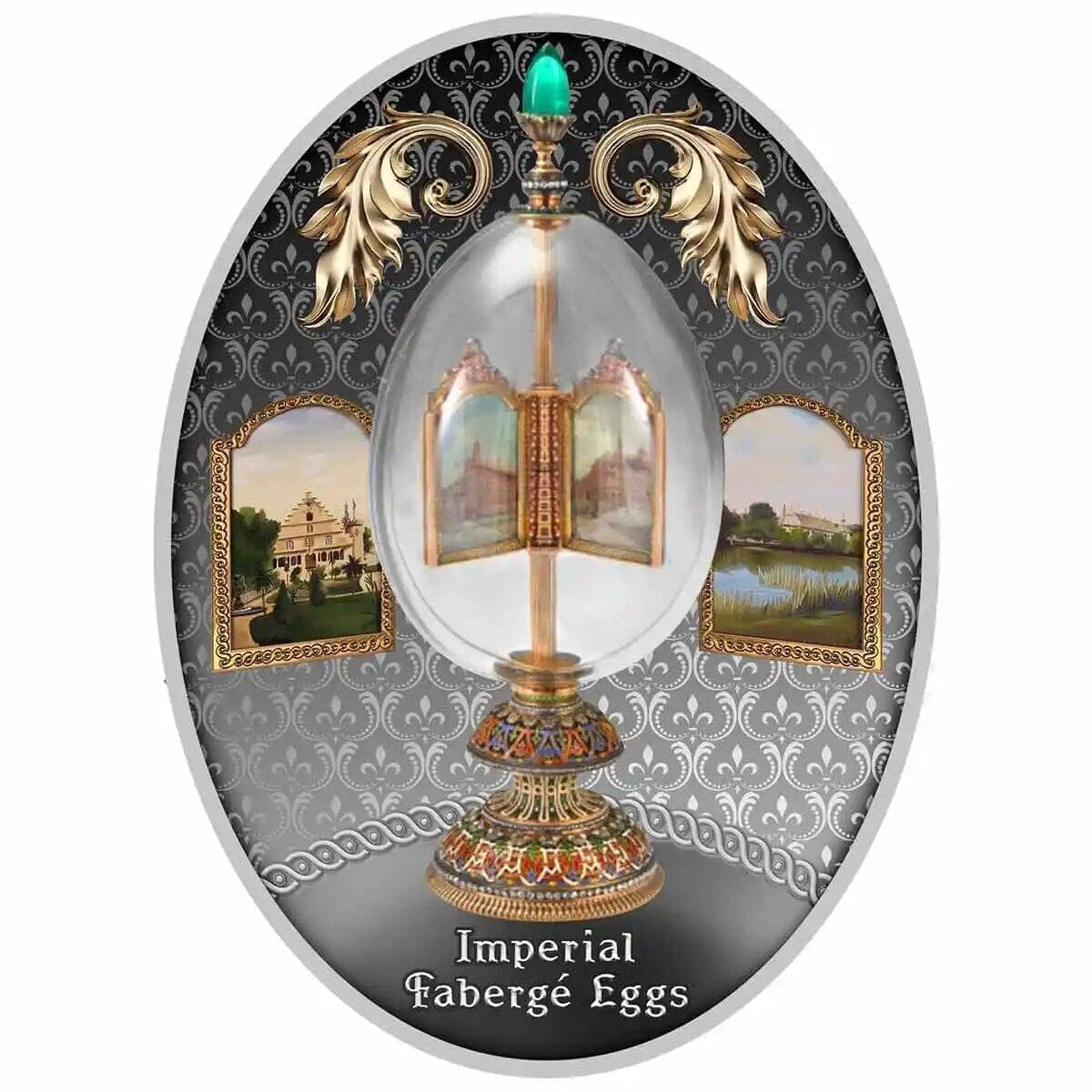 2021 $1 Fabergé Egg Revolving Miniatures Silver Proof Coin