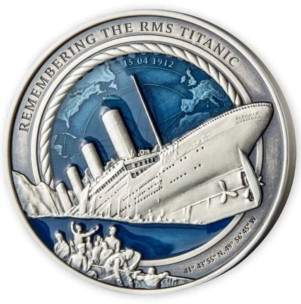 2021 $10 Remembering The RMS Titanic 3oz Silver Antiqued Coin