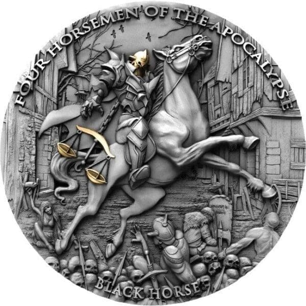 2020 $5 Black Horse Four Horsemen Of The Apocalypse 2oz Silver Coin