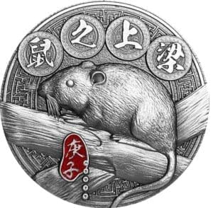 2020 Rat On The Beam 2oz Silver 11.5oz Copper Bimetal Coin