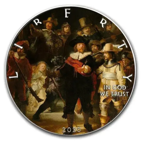 2020 American Eagle Rembrandt Night Watch 1oz Silver Coin