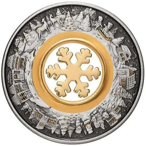 2021 $2 Christmas Wonderland 2oz Silver Coin