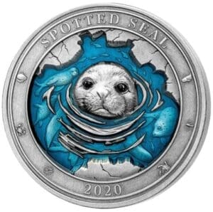 2020 $5 Spotted Seal Underwater World 3oz Silver Coin