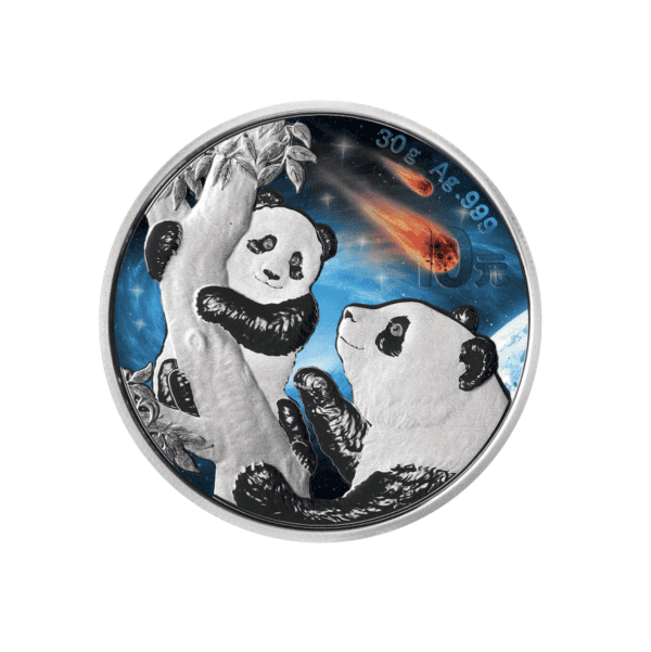 2021 Glowing Galaxy III - Chinese Panda Silver Glow In Dark Coin