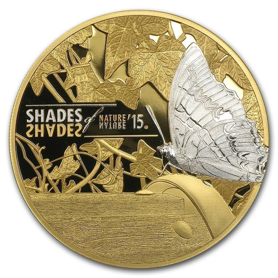 2015 $5 Butterfly Shades of Nature Silver Proof Coin