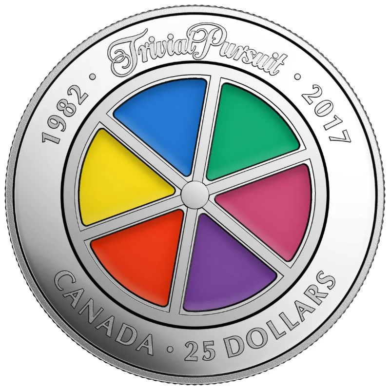 2017 $25 35th Anniversary of Trivial Pursuit 1oz Silver Coin