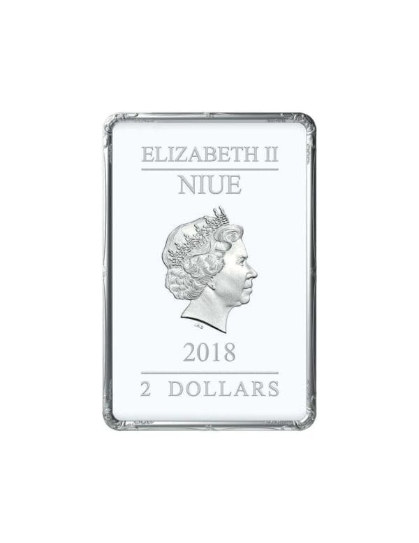 2018 $2 Mona Lisa 1oz Silver Proof Coin - Image 2