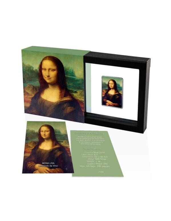 2018 $2 Mona Lisa 1oz Silver Proof Coin - Image 3