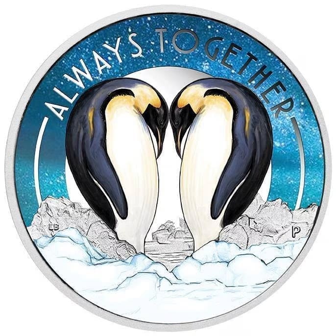 2018 50c Always Together Penguins 1/2oz Silver Proof Coin