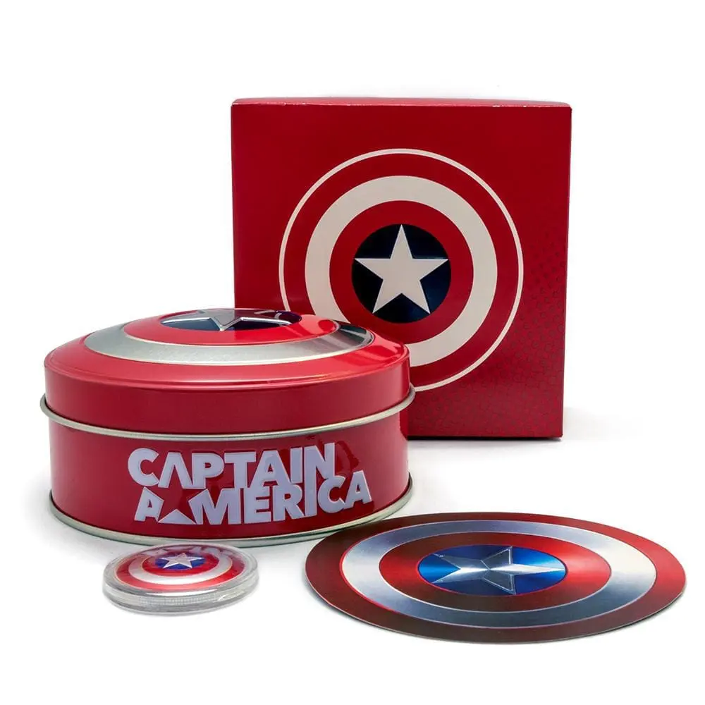 2019 $1 Marvel Captain America's Shield Silver Coin