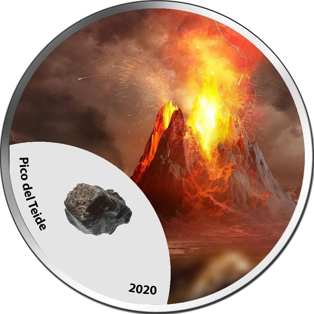 2020 Pico Del Teide Mountains of Fire 1oz Silver Coin