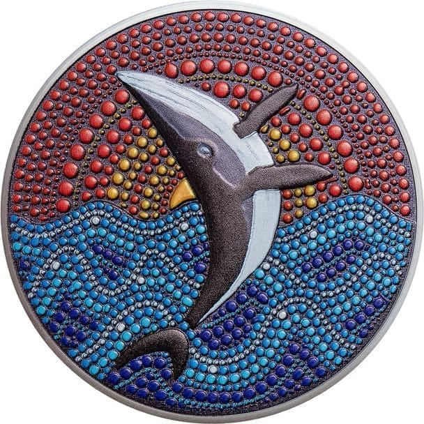 2021 $20 The Whale Dot Art 3oz Silver Coin
