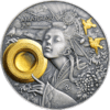 2021 $5 Amaterasu Divine Faces of the Sun 3oz Antiqued Silver Coin