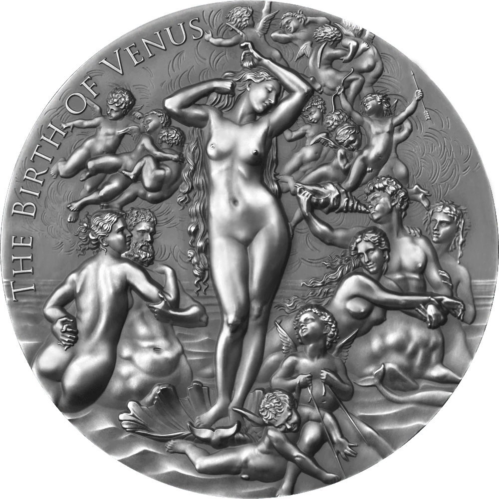 2021 The Birth of Venus Celestial Beauty 2oz Silver Coin