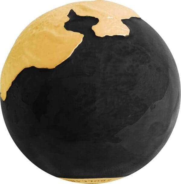 2022 $5 Black Pangea Blue Marble Sphere Earth 3oz Silver Coin - Image 4