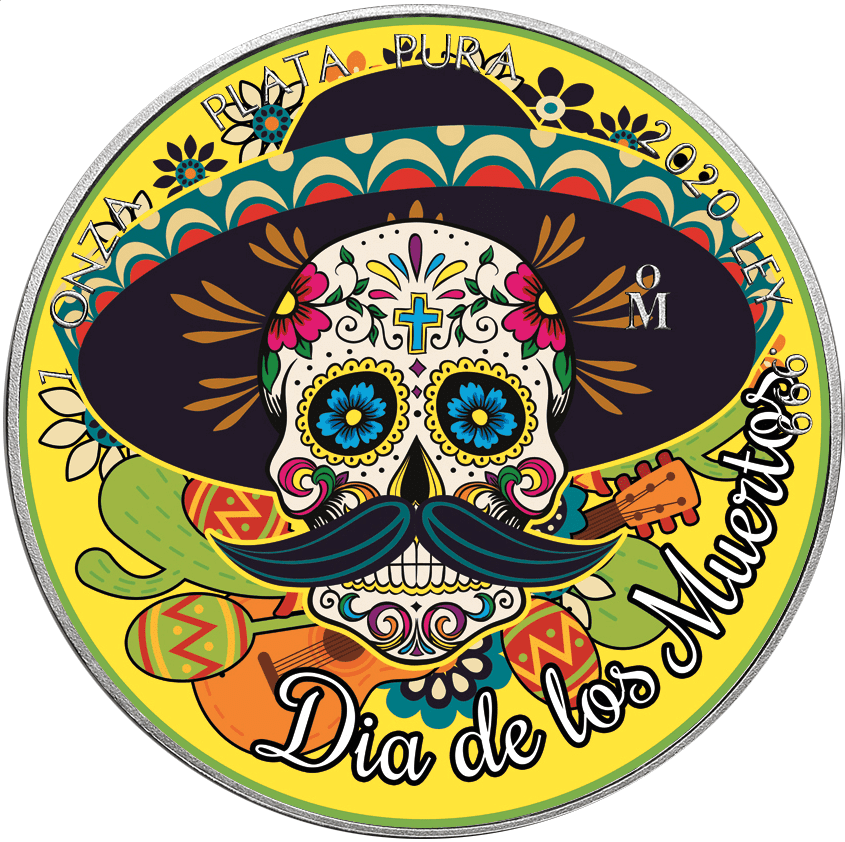 2020 Dia De Muertos Libertad 1oz Silver Coin - Reverse View