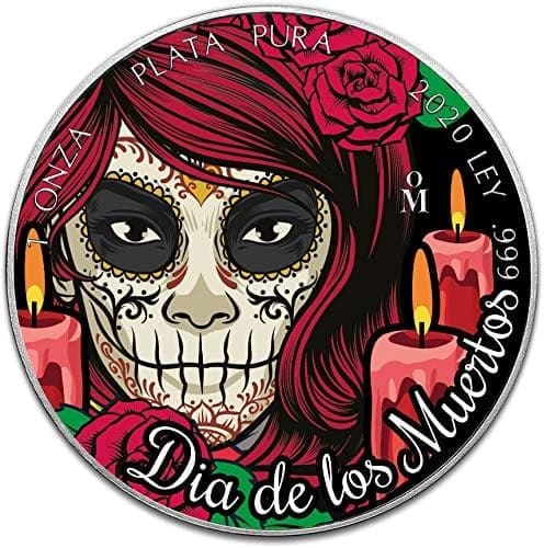 2020 Dia De Los Muertos Libertad 1oz Silver Coin - Reverse View