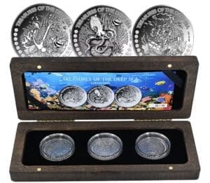2019 Treasures Of The Deep Sea 3 x 1oz Silver Coin Set