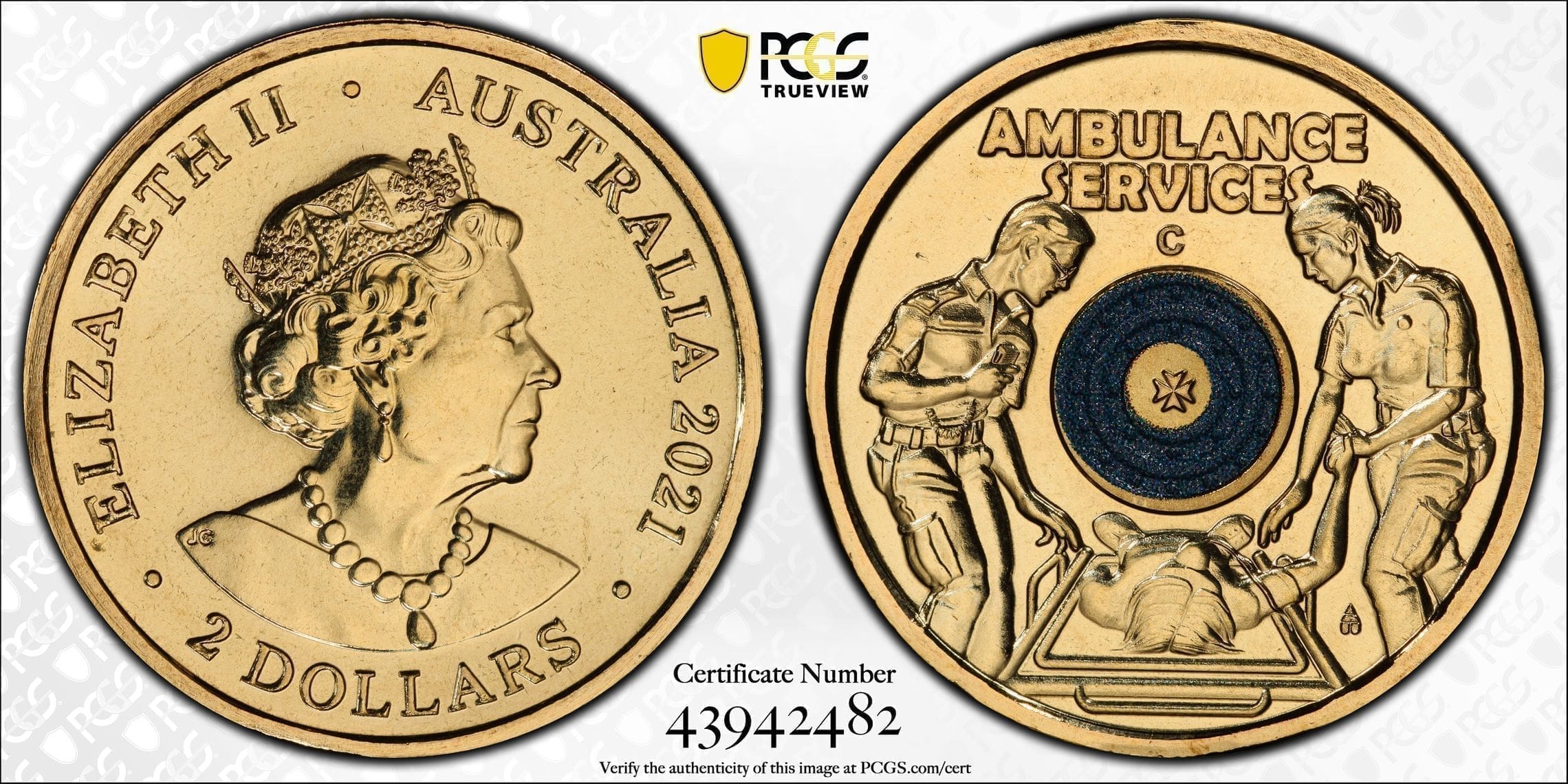MS68-C 2021 $2 Ambulance Services Coin