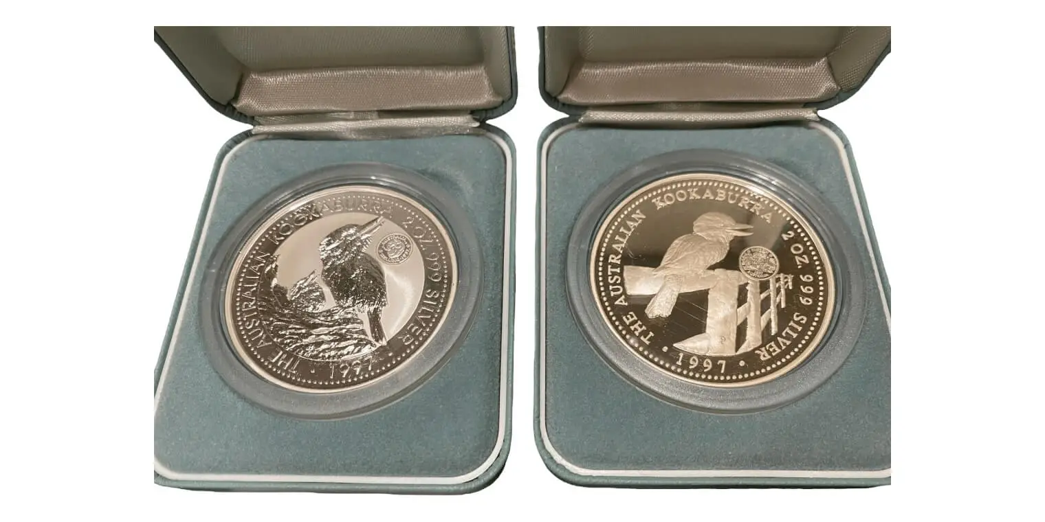 1997 Kookaburra Silver 2oz Silver Proof Coin Bundle