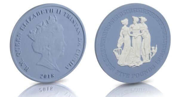 2018 £5 Three Grace Wedgwood Jasperware Coin