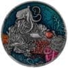 2021 $5 Coral Reef 2oz Silver Antiqued Coin