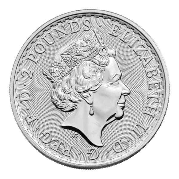 2023 £2 QEII Britannia 1oz Bullion Silver Round - Image 2