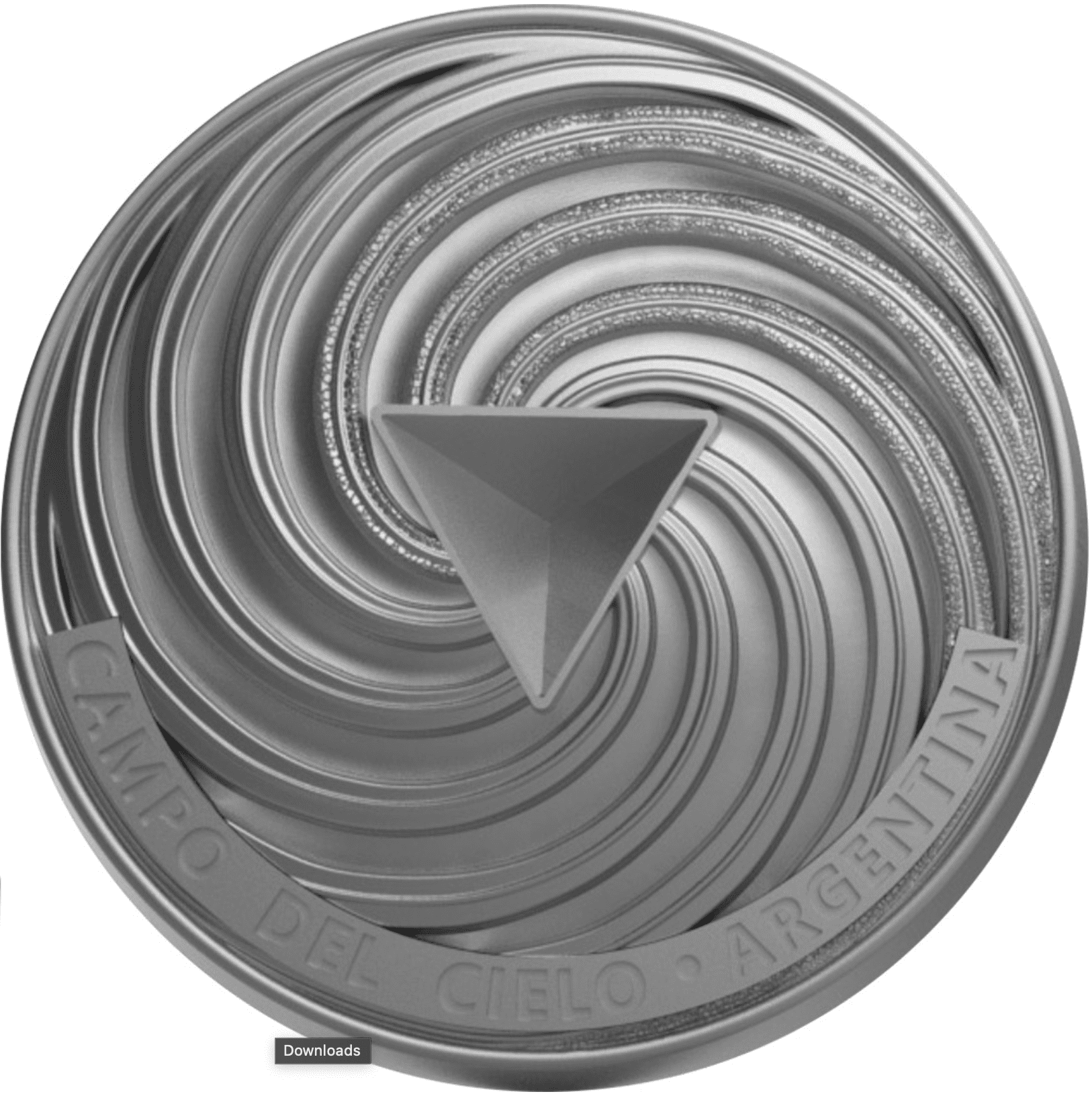 2023 Space Sube Campo del Cielo 2oz Silver Coin - Reverse View 1