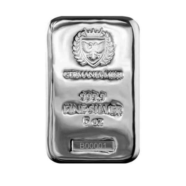 Germania Mint 5oz Silver Bullion Cast Bar