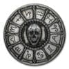 2015 Libra - Zodiac Skull Series 1oz Silver Antiqued Coin Obverse View