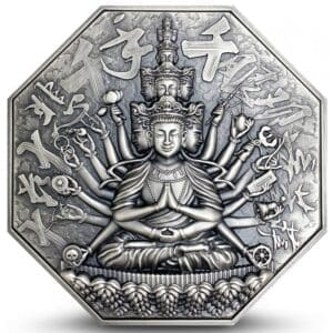 2020 Goddess Of Mercy - Eight Protectors 5oz Silver 28.5oz Copper Bimetal Coin
