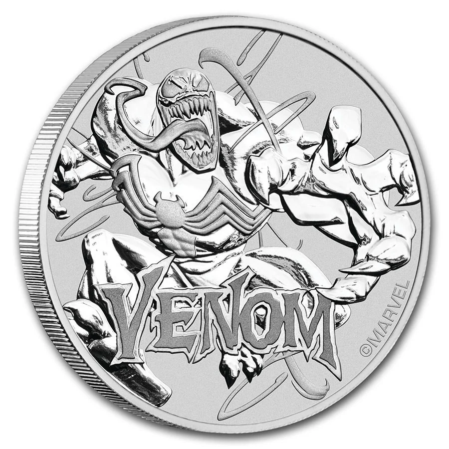 2020 Marvel Series - Venom 1oz Silver Bullion Round Reverse View