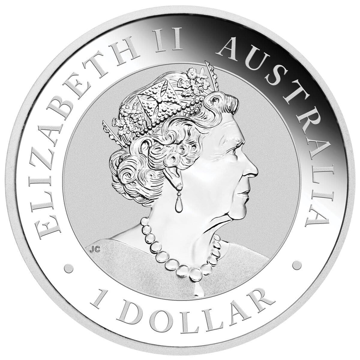 2021 $1 Wedge-Tailed Eagle 1oz Silver Bullion Round Obverse View