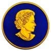 2021 $5 Royal Blue 1oz Silver Maple Leaf Coin - Obverse View