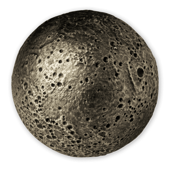 2022 $5 Mercury Sphere 1oz Silver Antiqued Coin Front View