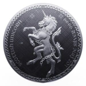 2023 $2 Scottish Unicorn - Heraldic Series 1oz Silver BU Coin