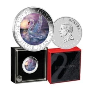 2024 Australian Swan 1oz Silver Coloured Coin