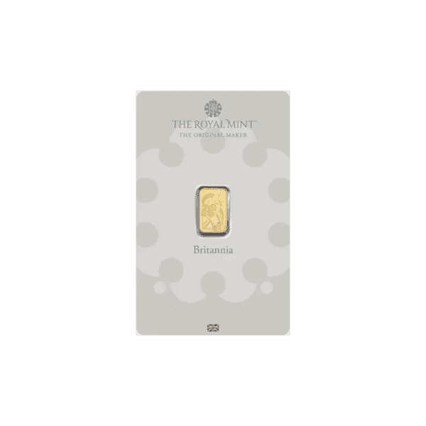 Britannia 1g Gold Bullion Bar Front