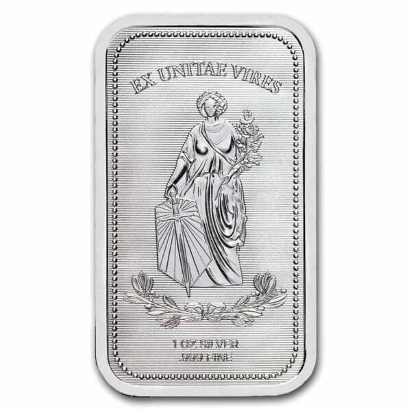 John Wick 1oz Silver Continental Bullion Bar (TEP) Back of Bar