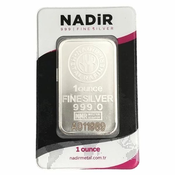 Nadir 1oz Silver Bullion Bar - Front