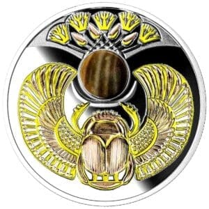 2022 $1 Striped Scarabaeus Beetle Coloured Silver Proof Coin