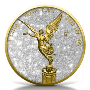 2023 Diamond Dust & Gilded 1oz Silver Libertad Coin