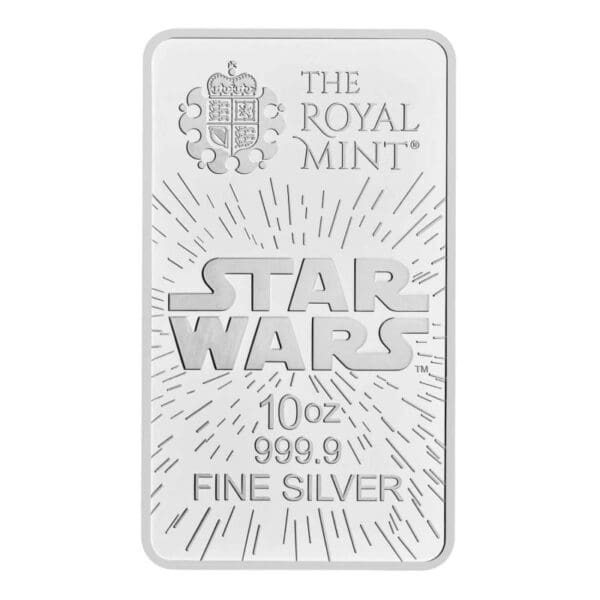 2024 Star Wars 10oz Silver Cast Bullion Bar - Back of Bar