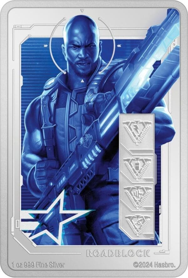 2024 $2 Roadblock GI Joe Hasbro 1oz Silver Proof Coin - Image 3