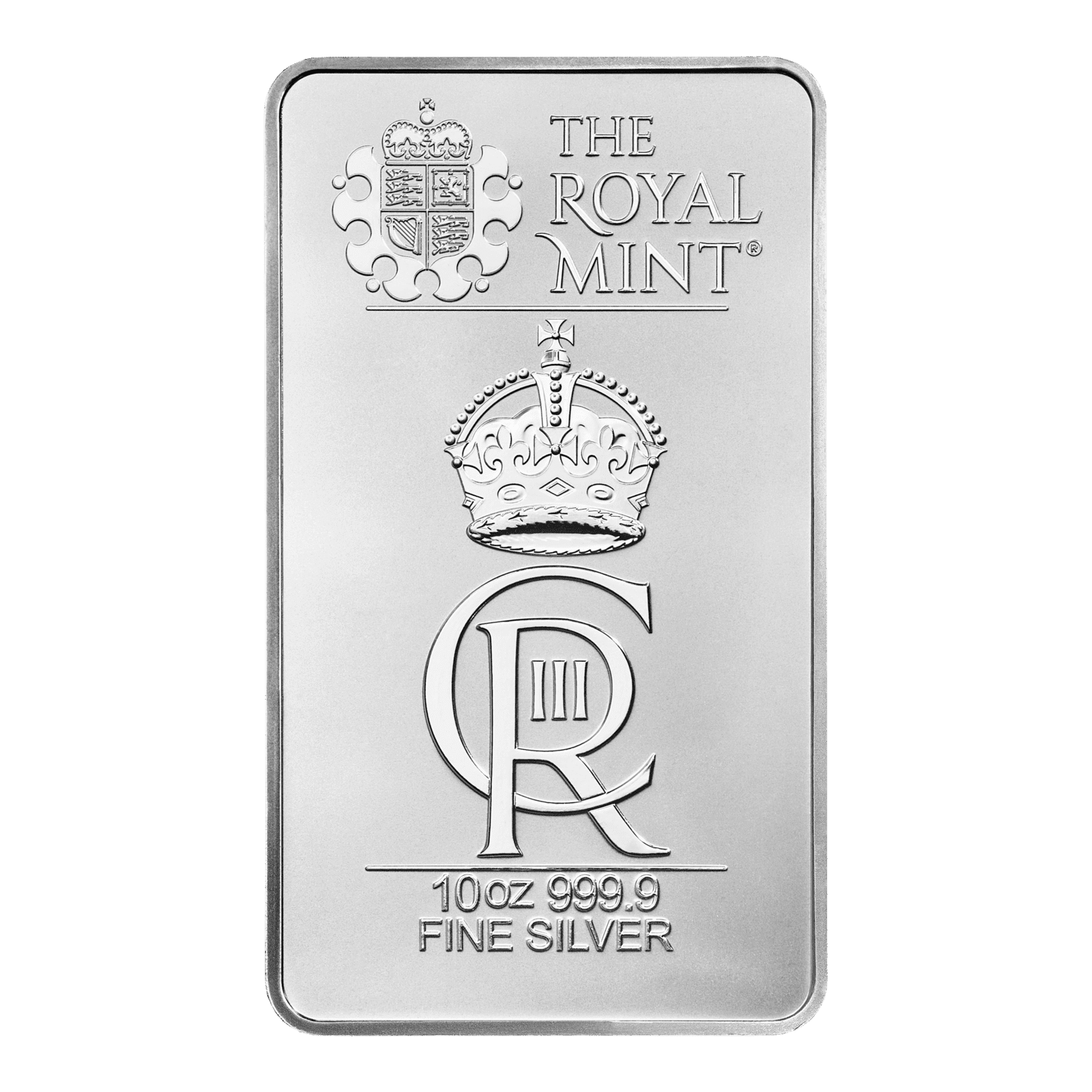 The Royal Celebration 10oz Silver Bullion Minted Bar - Back of Bar